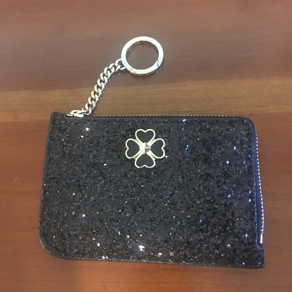 Kate Spade ♠️ Odette Glitter l-zip Card Holder - Picture 5 of 8
